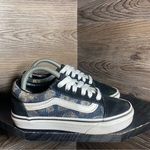 Vans old skool skull black blue
